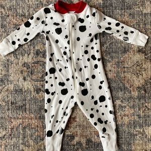 Hanna Andersson Dalmatian Zip Romper 3-6m